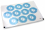 Birth envelope seals - feet blue | Bestbuyenvelopes.ie