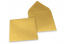 Coloured greeting card envelopes - gold metallic, 155 x 155 mm | Bestbuyenvelopes.ie