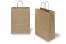 Paper carrier bags with twisted handles - brown striped, 260 x 120 x 350 mm, 90 gsm | Bestbuyenvelopes.ie