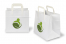 Paper carrier bags with folded handles - white with printed example | Bestbuyenvelopes.ie