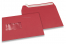 Red, coloured window envelopes, 162 x 229 mm (A5), window on the left, windowsize 45 x 90 mm, windowposition 20 mm from the left / 60 mm from the bottom, peal and seal closure, 120 gram coloured paper | Bestbuyenvelopes.ie