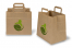 Paper carrier bags with folded handles - brown with printed example | Bestbuyenvelopes.ie