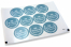 Communion envelope seals - mi primera comunión blue with white wreath | Bestbuyenvelopes.ie