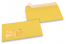 Butter cup yellow, coloured window envelopes, 110 x 220 mm (DL), window on the left, windowsize 45 x 90 mm, windowposition 20 mm from the left / 15 mm from the bottom, peal and seal closure, 120 gram coloured paper | Bestbuyenvelopes.ie