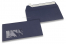 Dark blue, coloured window envelopes, 110 x 220 mm (DL), window on the left, windowsize 45 x 90 mm, windowposition 20 mm from the left / 15 mm from the bottom, peal and seal closure, 120 gram coloured paper | Bestbuyenvelopes.ie