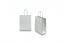 Paper carrier bags with twisted handles - silver, 180 x 80 x 220 mm, 90 gsm | Bestbuyenvelopes.ie